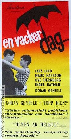 En vacker dag 1963 movie poster Lars Lind Maud Hansson Göran Gentele