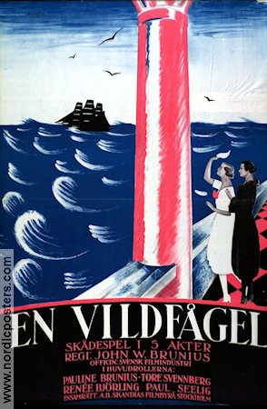 En vildfågel 1921 movie poster Pauline Brunius