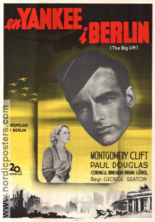 En yankee i Berlin 1950 poster Montgomery Clift Paul Douglas George Seaton