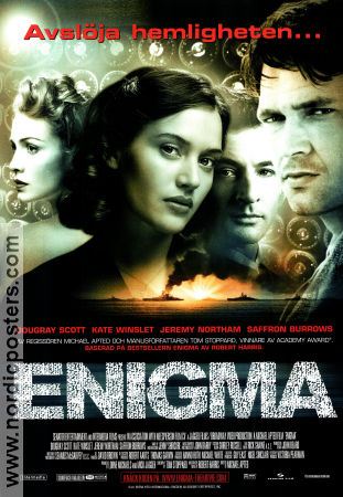 Enigma 2002 movie poster Dougray Scott Kate Winslet Michael Apted Find more: Nazi