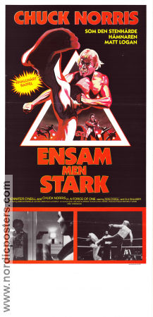 Ensam men stark 1979 poster Chuck Norris Jennifer O´Neill Clu Gulager Paul Aaron Kampsport