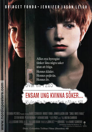 Ensam ung kvinna söker 1992 poster Bridget Fonda Jennifer Jason Leigh Steven Weber Barbet Schroeder