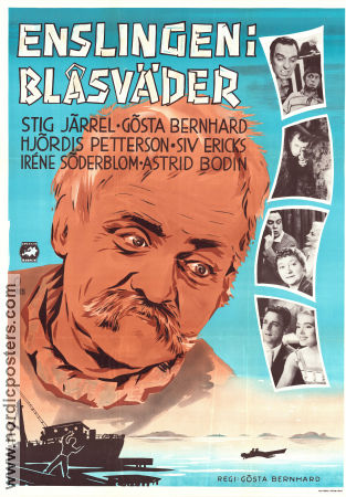 Enslingen i blåsväder 1959 movie poster Stig Järrel Hjördis Pettersson Siv Ericks Irene Söderblom Gösta Bernhard Skärgård