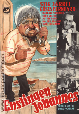 Enslingen Johannes 1957 movie poster Stig Järrel Georg Adelly Astrid Bodin Gösta Bernhard Telephones Skärgård