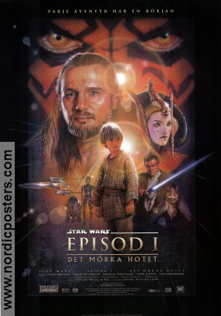 Episode I The Phantom Menace 1999 movie poster Liam Neeson Ewan McGregor George Lucas Find more: Star Wars Kids