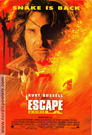 Escape From LA 1996 poster Kurt Russell Steve Buscemi Stacy Keach John Carpenter