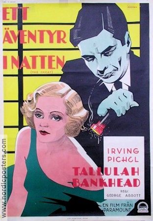 The Cheat 1931 movie poster Tallulah Bankhead Harvey Stephens Irving Pichel George Abbott