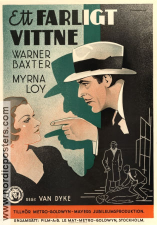 Penthouse 1933 movie poster Warner Baxter Myrna Loy WS Van Dyke Eric Rohman art