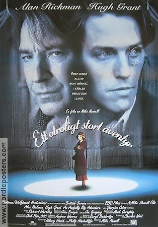 Ett otroligt stort äventyr 1995 poster Alan Rickman Hugh Grant Georgina Cates Mike Newell