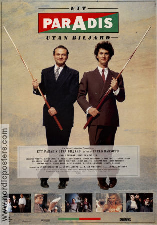 Un paradiso senza biliardo 1991 movie poster Björn Granath Paolo Migone Gianluca Favilla Giacomo Poretti Carlo Barsotti Sports