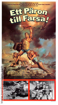 Ett päron till farsa 1983 poster Chevy Chase Beaverly d´Angelo Harold Ramis Affischkonstnär: Boris Vallejo Resor