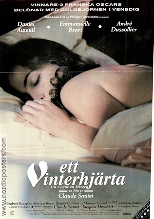 Ett vinterhjärta 1992 poster Daniel Auteuil Emmanuelle Béart André Dussollier Claude Sautet Romantik