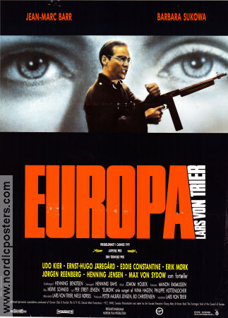 Europa 1991 movie poster Jean-Marc Barr Barbara Sukowa Udo Kier Ernst-Hugo Järegård Lars von Trier Denmark