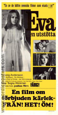 Eva den utstötta 1969 movie poster Solveig Andersson Torgny Wickman