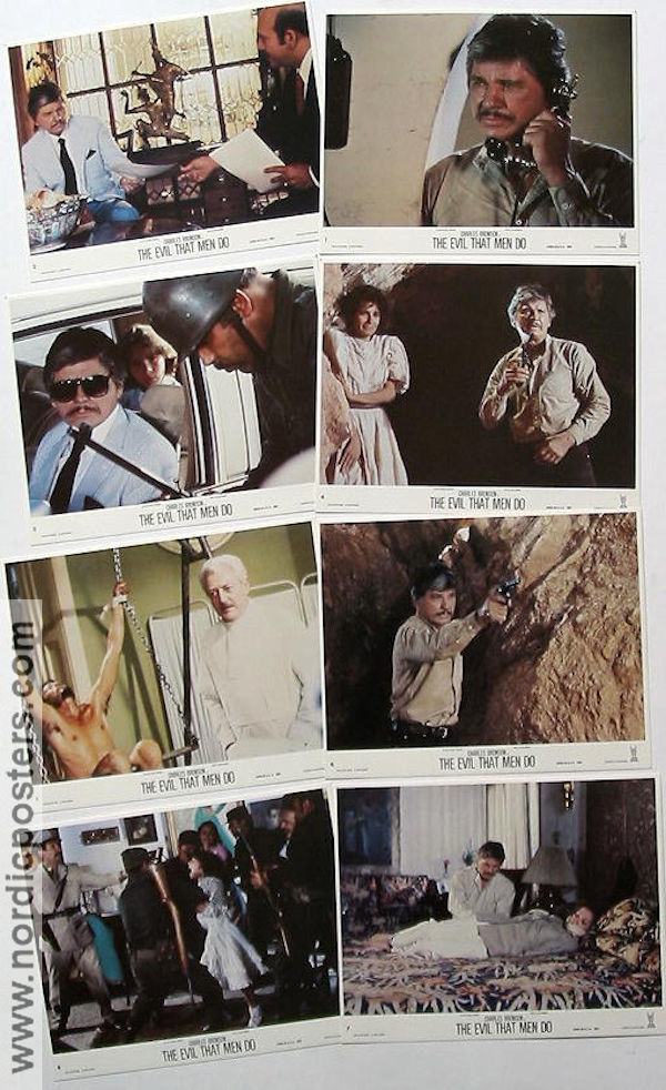 The Evil That Men Do 1984 lobby card set Charles Bronson Guns weapons