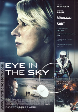 Eye in the Sky 2015 movie poster Helen Mirren Aaron Paul Alan Rickman Gavin Hood