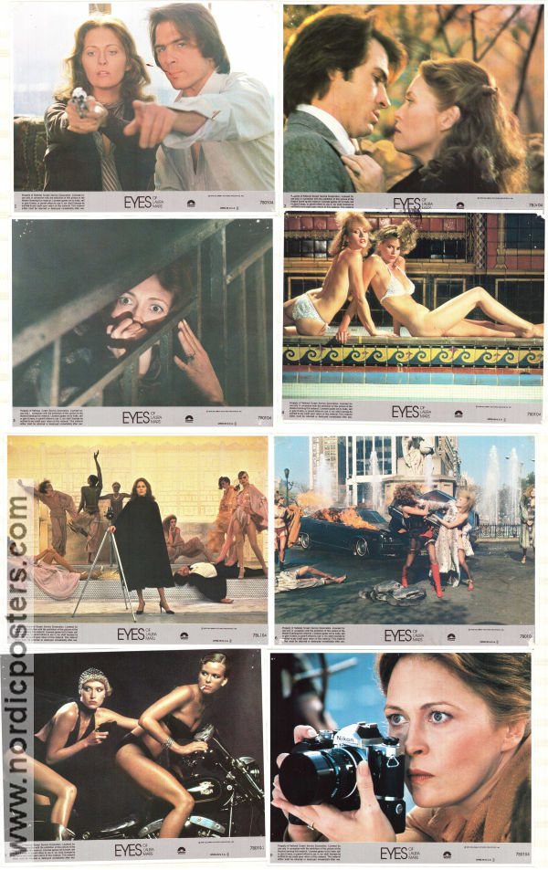 Eyes of Laura Mars 1978 lobby card set Faye Dunaway Tommy Lee Jones Brad Dourif Irvin Kershner