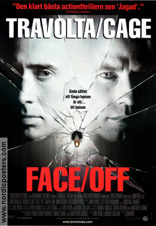 Face Off 1997 movie poster John Travolta Nicolas Cage Joan Allen John Woo