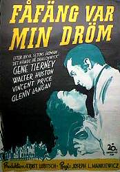 Dragonwyck 1946 movie poster Gene Tierney Vincent Price