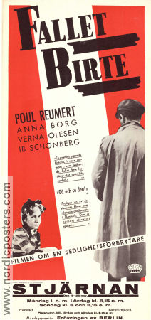 Affaeren Birte 1945 movie poster Poul Reumert Anna Borg Verna Olesen Lau Lauritzen Denmark