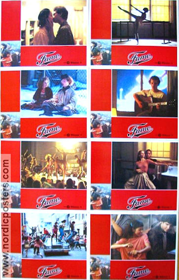 Fame 1980 lobby card set Eddie Barth Irene Cara Lee Curreri Alan Parker Dance Musicals