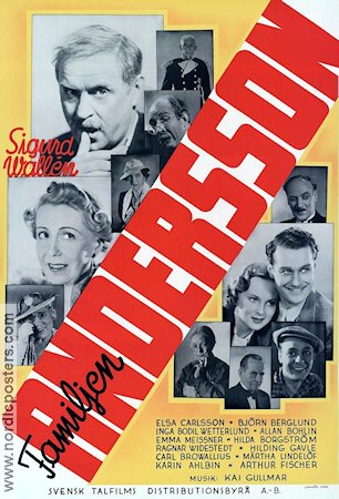 Familjen Andersson 1937 movie poster Sigurd Wallén Elsa Carlsson Skärgård