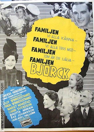 Familjen Björck 1940 movie poster Olof Winnerstrand