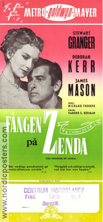 Fången på Zenda 1952 poster Stewart Granger Deborah Kerr James Mason Richard Thorpe Äventyr matinée