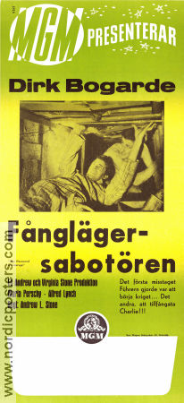 Fånglägersabotören 1962 poster Dirk Bogarde Maria Perschy Alfred Lynch Andrew L Stone