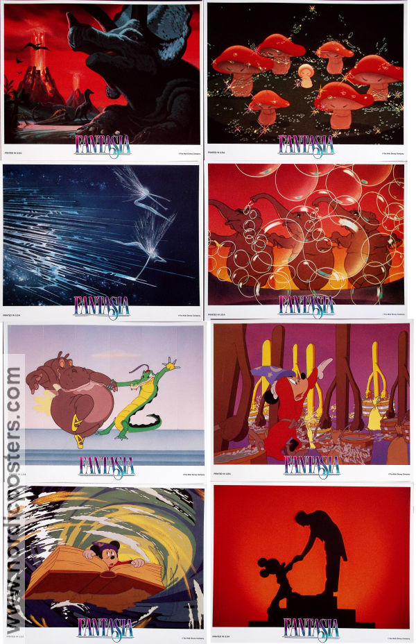 Fantasia 1940 lobby card set Leopold Stokowski Mickey Mouse Musse Pigg James Algar