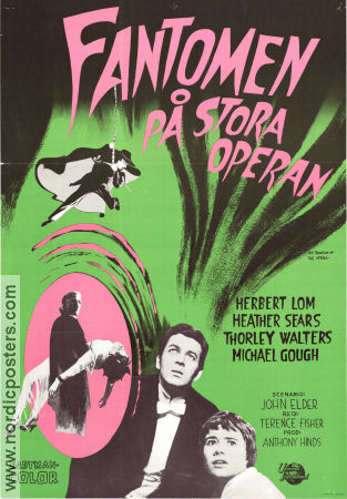 The Phantom of the Opera 1962 movie poster Herbert Lom Heather Sears Edward de Souza Terence Fisher Production: Hammer Films