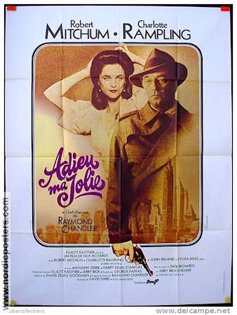 Farewell My Lovely 1975 movie poster Robert Mitchum Charlotte Rampling