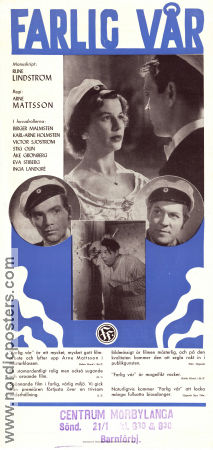 Farlig vår 1949 movie poster Karl-Arne Holmsten Birger Malmsten Jan Molander Eva Stiberg Arne Mattsson