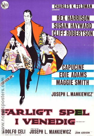 Farligt spel i Venedig 1967 poster Rex Harrison Susan Hayward Cliff Robertson Joseph L Mankiewicz