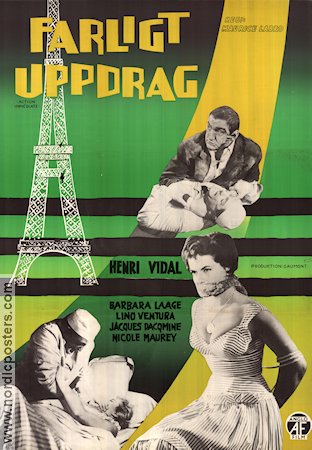Action Immédiate 1956 movie poster Henri Vidal Barbara Laage