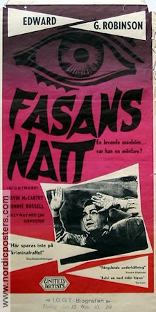 Nightmare 1956 movie poster Edward G Robinson