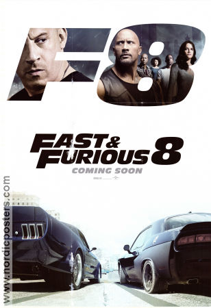 The Fate of the Furious 2017 movie poster Vin Diesel Jason Statham Dwayne Johnson F Gary Gray