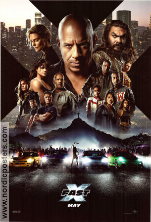 Fast X 2023 movie poster Vin Diese lMichelle Rodriguez Jason Statham Louis Leterrier Cars and racing