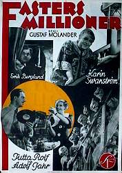 Fasters millioner 1934 movie poster Tutta Rolf Erik Berglund