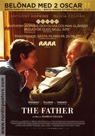 The Father 2020 poster Anthony Hopkins Olivia Colman Mark Gatiss Florian Zeller