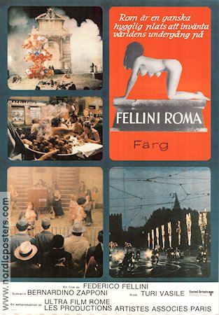 Fellini Roma 1972 poster Britta Barnes Federico Fellini