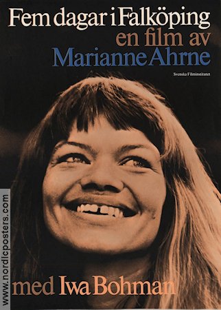 Fem dagar i Falköping 1975 movie poster Iwa Bohman Marianne Ahrne