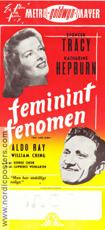 Pat and Mike 1952 movie poster Spencer Tracy Katharine Hepburn Aldo Ray George Cukor Sports