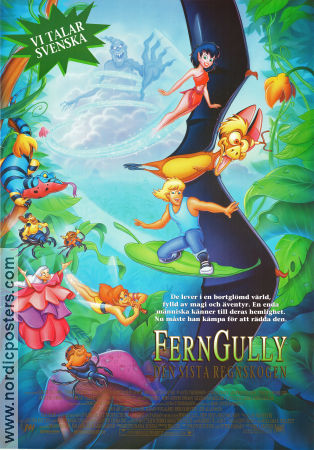 FernGully: The Last Rainforest 1992 movie poster Samantha Mathis Bill Kroyer Animation