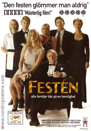 Festen 1998 poster Ulrich Thomsen Henning Moritzen Thomas Bo Larsen Thomas Vinterberg Danmark