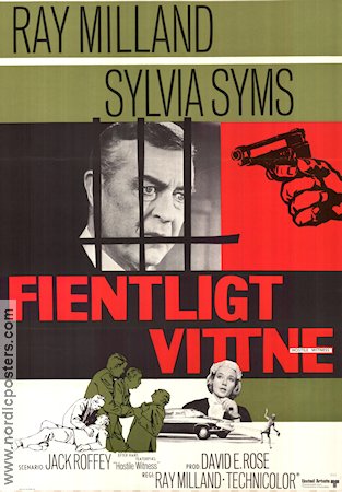 Hostile Witness 1969 movie poster Sylvia Syms Felix Aylmer Ray Milland