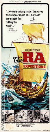 The Ra Expeditions 1950 movie poster Herman Watzinger Erik Hesselberg Thor Heyerdahl Norway Documentaries Ships and navy