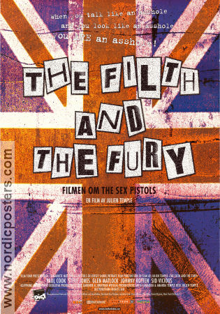 The Filth and the Fury 2000 movie poster Paul Cook Steve Jones John Lydon Sex Pistols Julien Temple Rock and pop Punk