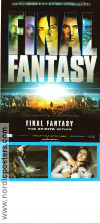 Final Fantasy 2001 poster Ming-Na Wen Alec Baldwin Steve Buscemi Hironobu Sakaguchi Animerat Asien