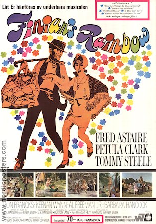 Finian´s Rainbow 1968 movie poster Fred Astaire Petula Clark Tommy Steele Francis Ford Coppola Musicals